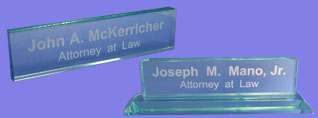 Jade Glass Nameplate Blanks