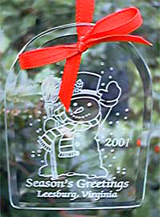 Etched Christmas Ornament